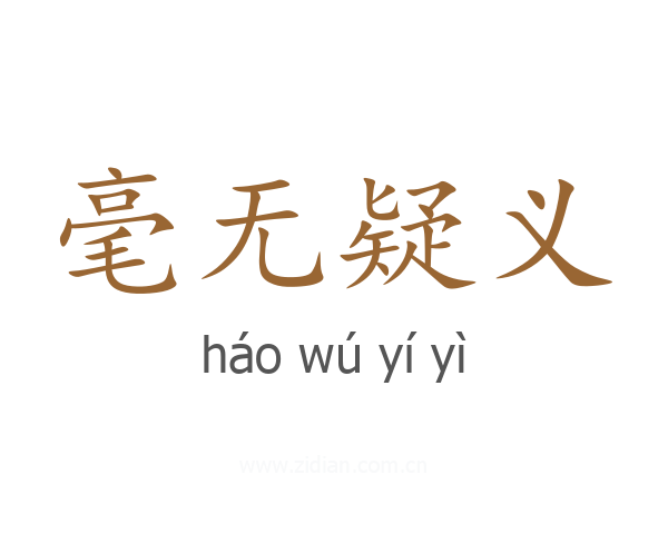 毫无疑义