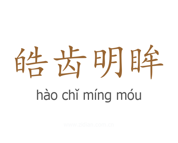 皓齿明眸