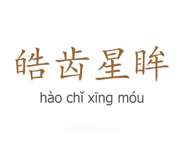 皓齿星眸