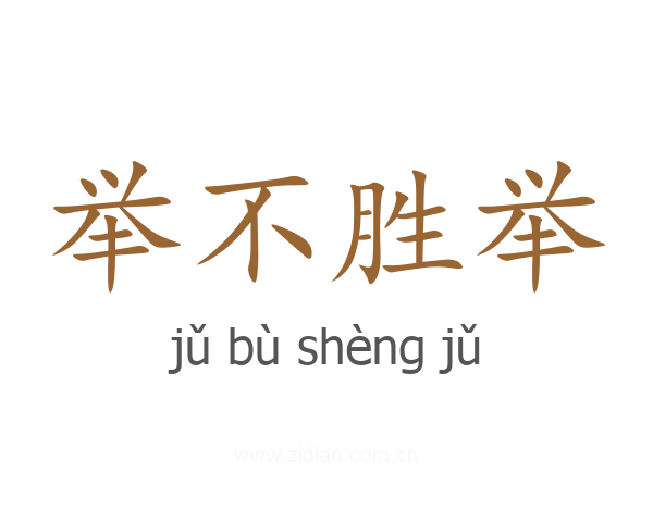 举不胜举
