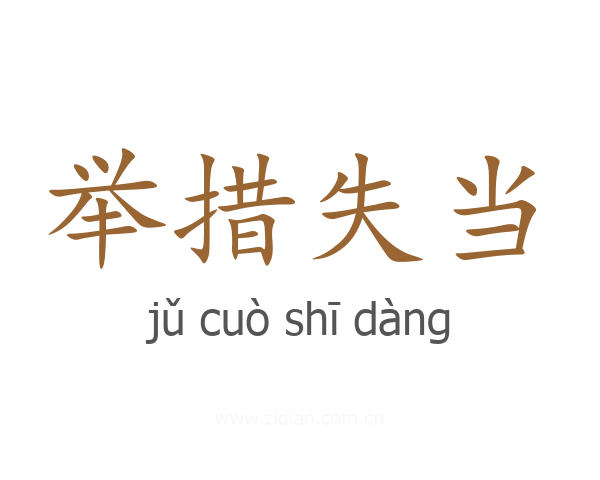 举措失当