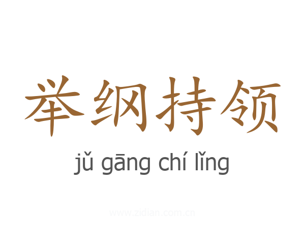 举纲持领