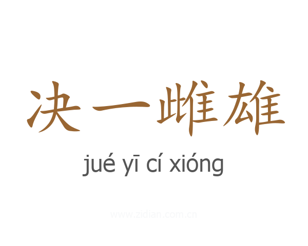 决一雌雄