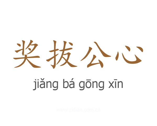 奖拔公心