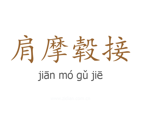 肩摩毂接
