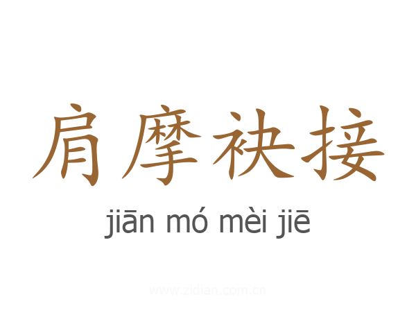 肩摩袂接