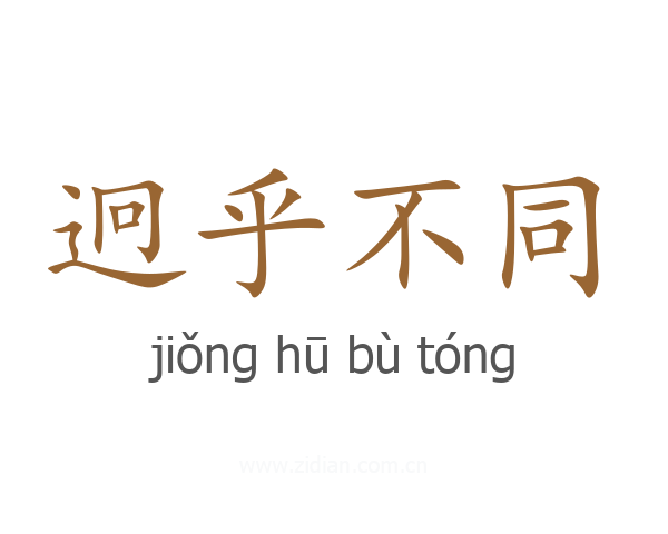 迥乎不同