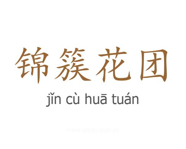 锦簇花团