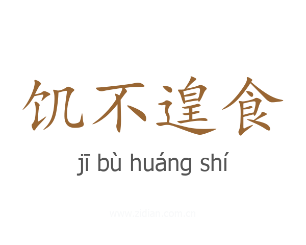 饥不遑食