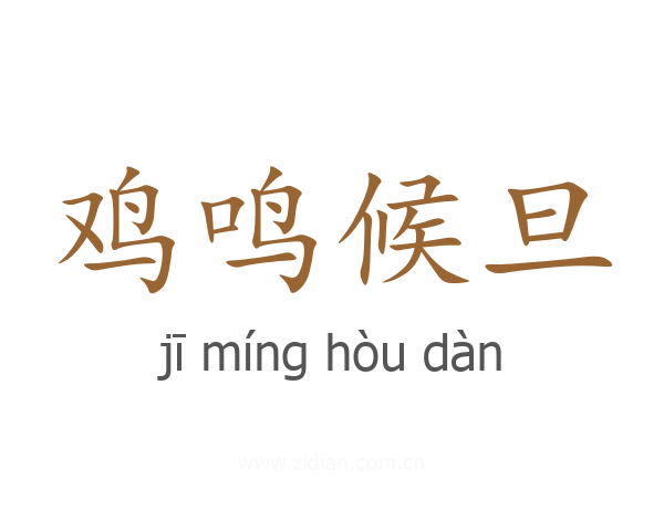 鸡鸣候旦