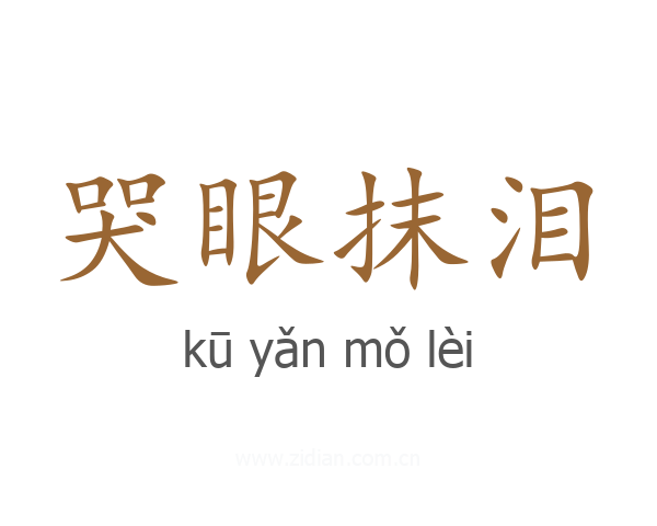 哭眼抹泪