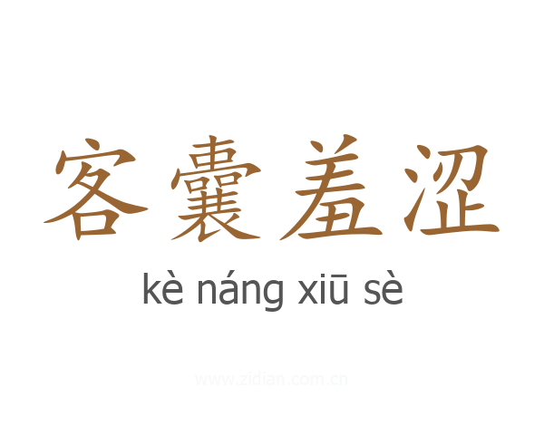 客囊羞涩