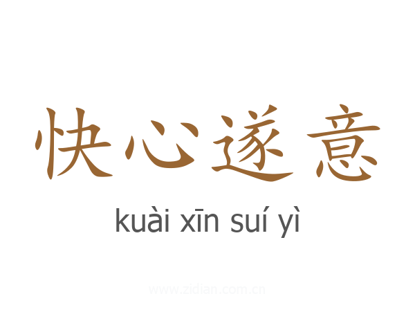快心遂意