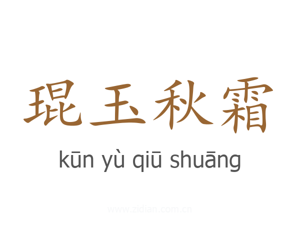 琨玉秋霜
