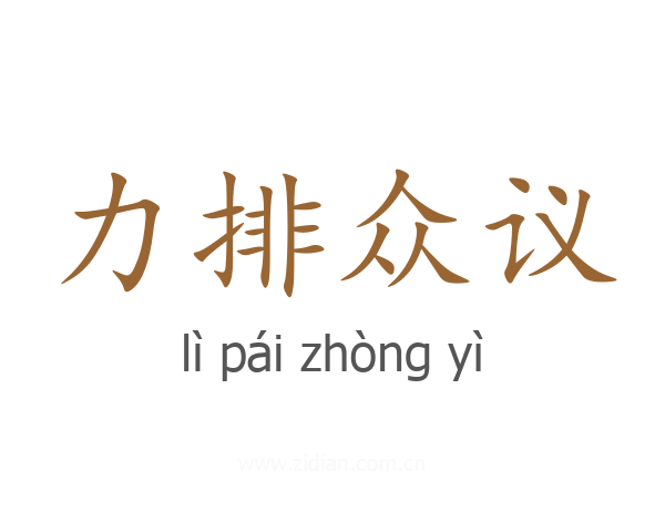 力排众议