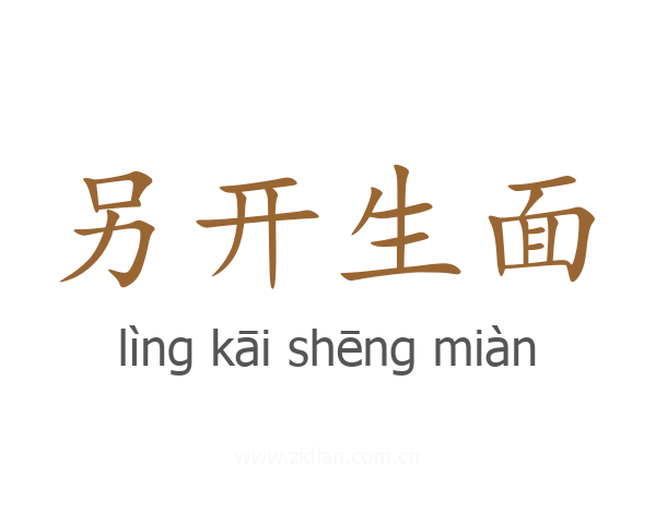 另开生面