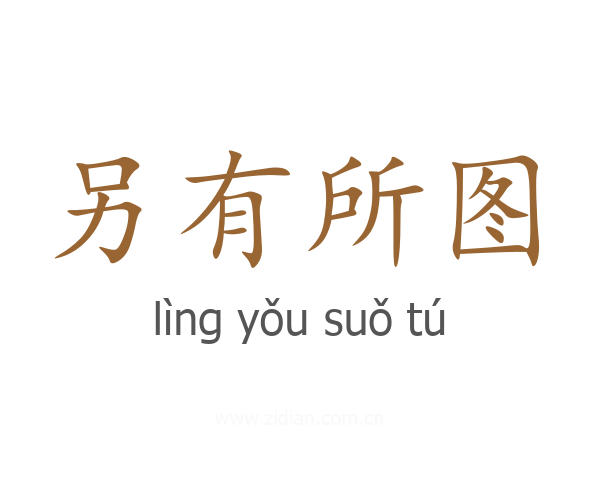 另有所图