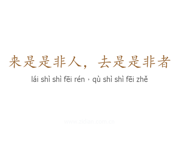 来是是非人,去是是非者