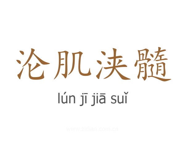 沦肌浃髓