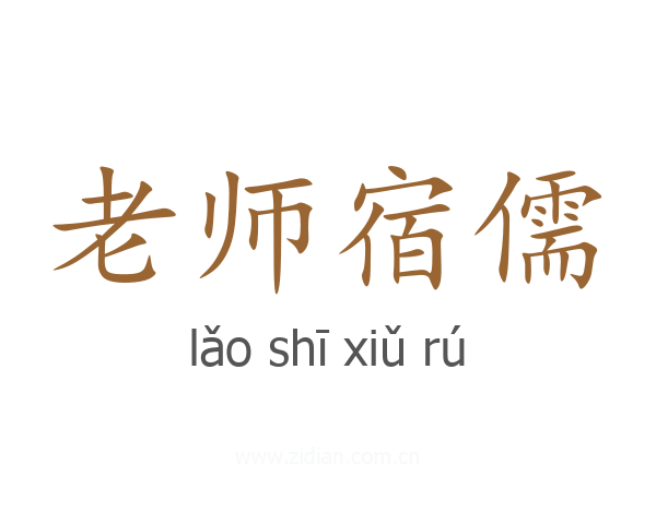 老师宿儒