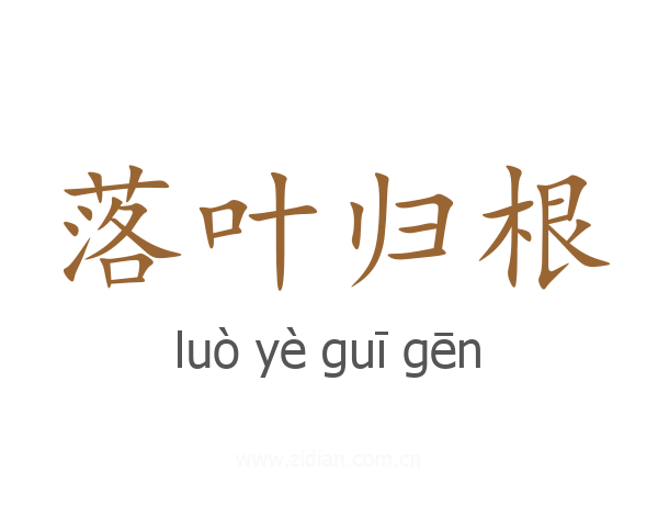 落叶归根
