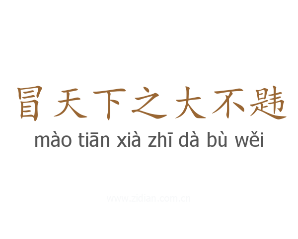 冒天下之大不韪