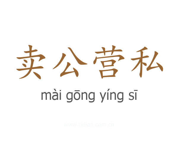 卖公营私