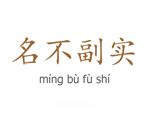 名不副实