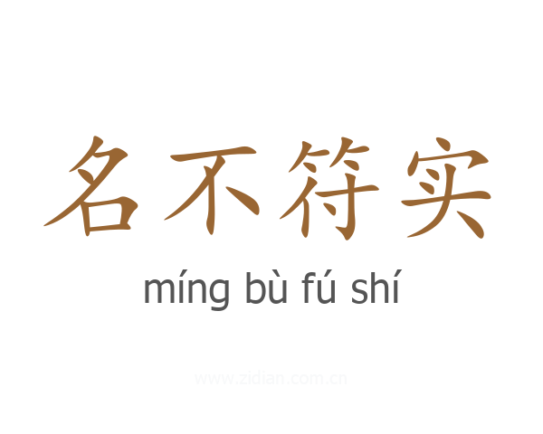 名不符实