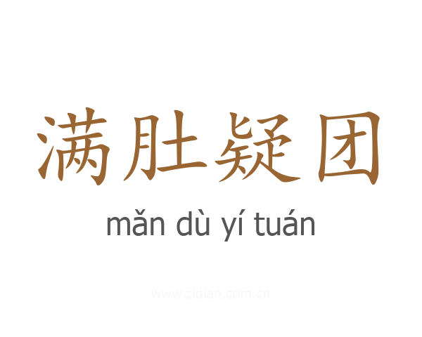 满肚疑团