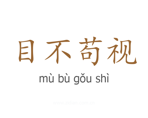 目不苟视