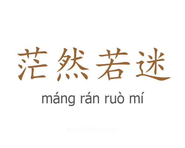 茫然若迷