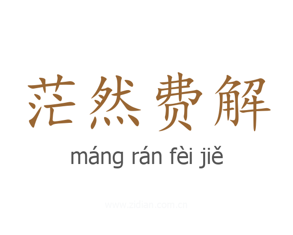 茫然费解