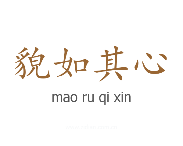 貌如其心