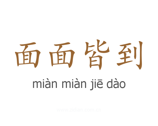 面面皆到