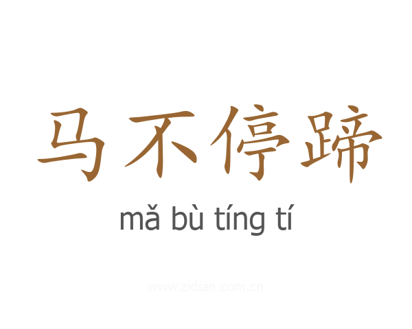 马不停蹄