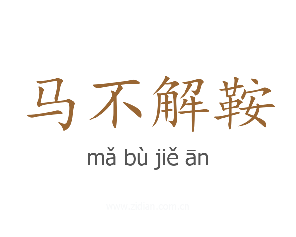 马不解鞍