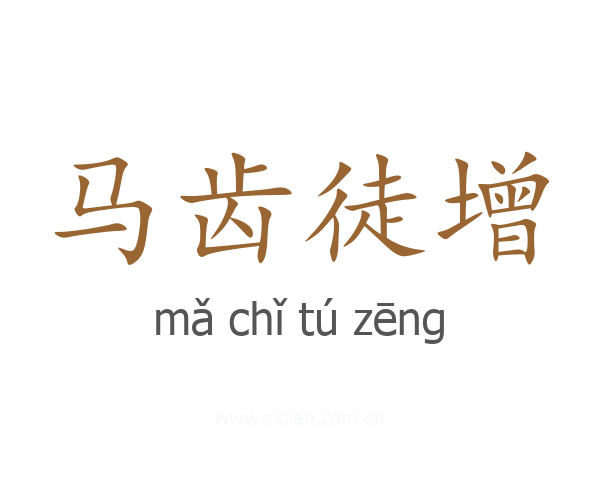 马齿徒增