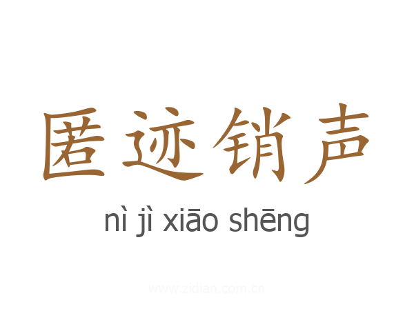 匿迹销声
