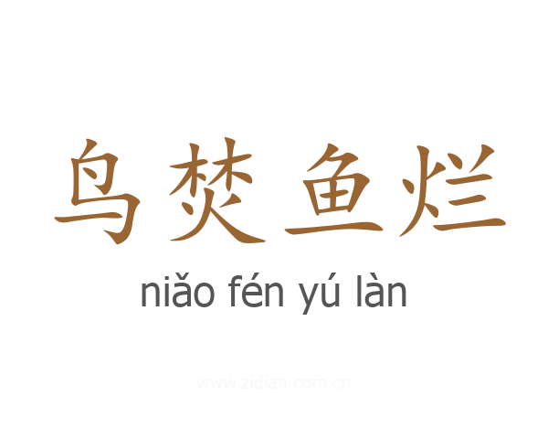 鸟焚鱼烂
