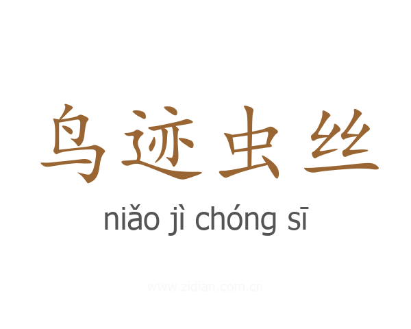 鸟迹虫丝