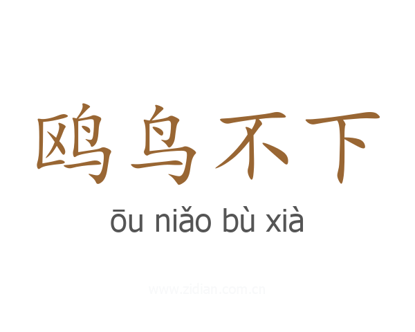 鸥鸟不下