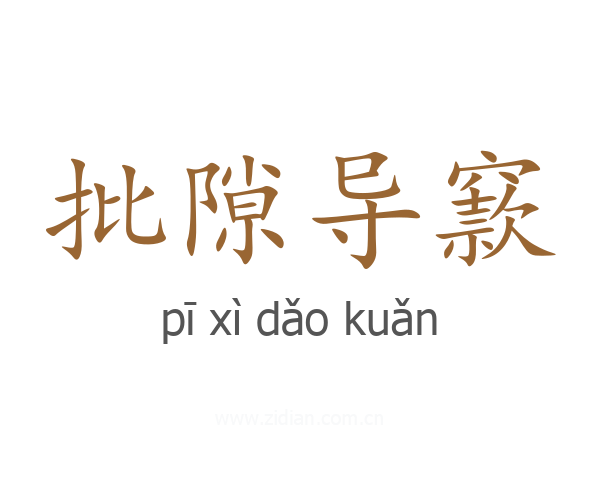 批隙导窾
