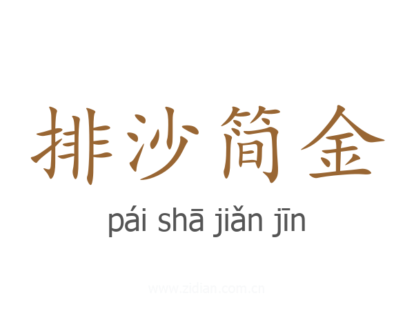 排沙简金