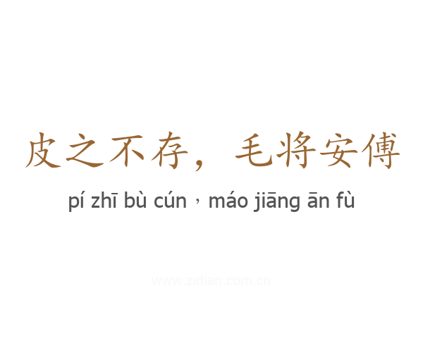 皮之不存,毛将安傅