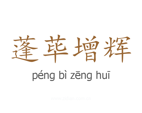 蓬荜增辉