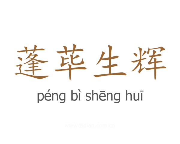蓬荜生辉