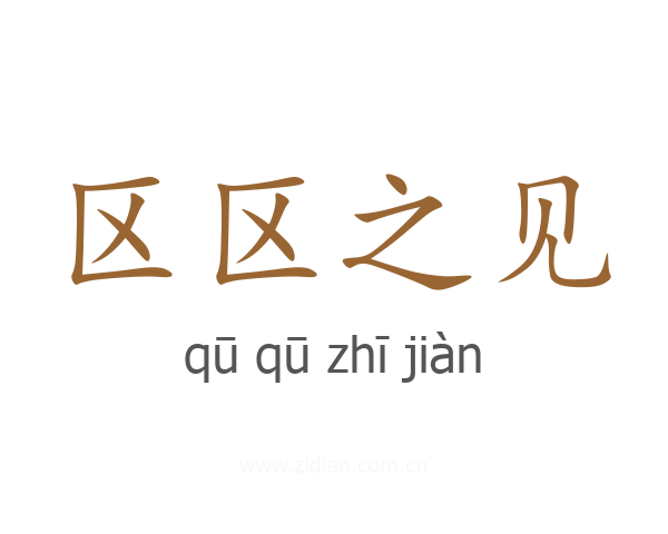区区之见