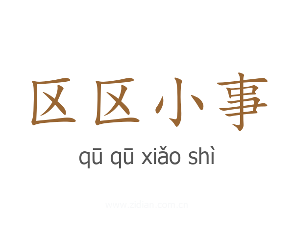 区区小事