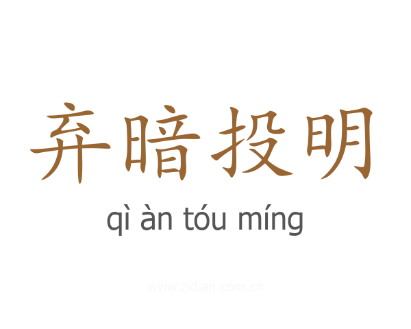 弃暗投明